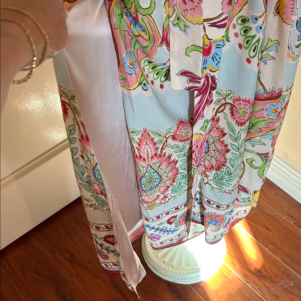 Zara Floral Multicolor Kimono Robe - Picture 8 of 9